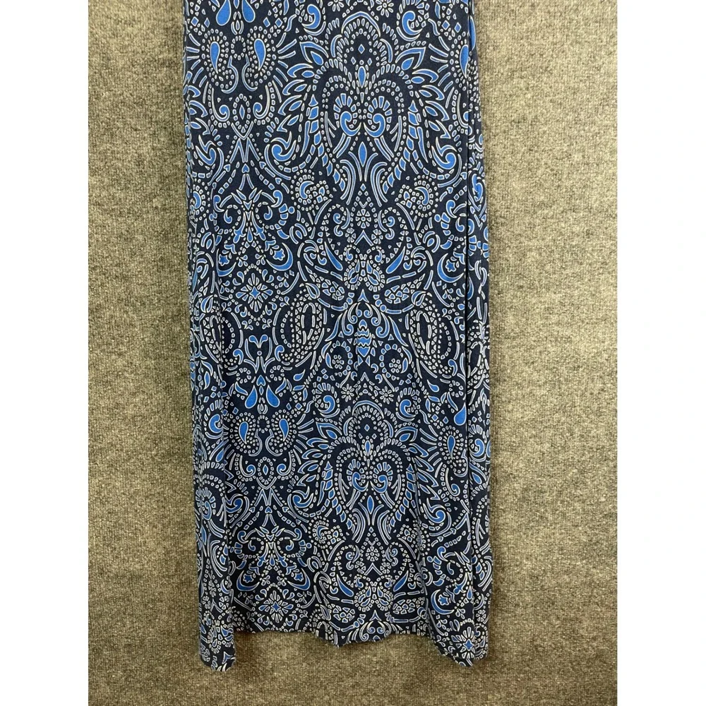 Cynthia Rowley Maxi Skirt Women Size S Blue Paisley Damask‎ Long Boho Skirt